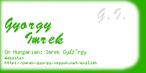 gyorgy imrek business card